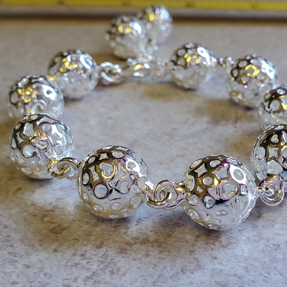 .925 stamped bracelet 8-9" - Picture 4 of 5